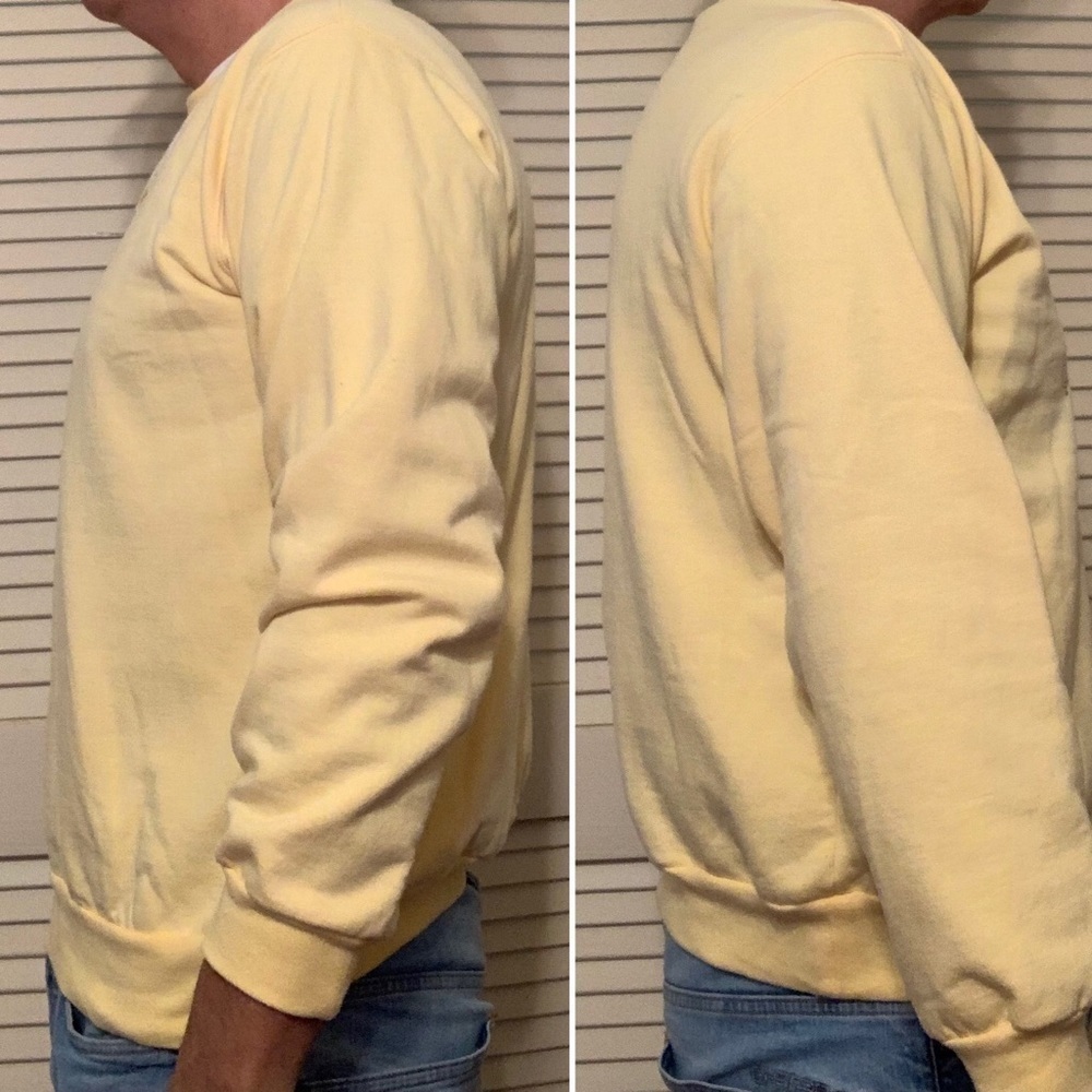 VINTAGE 80S YELLOW GRANNY COTTAGE MOM GARDEN CORE SWEATSHIRT XL FALL - Picture 5 of 5